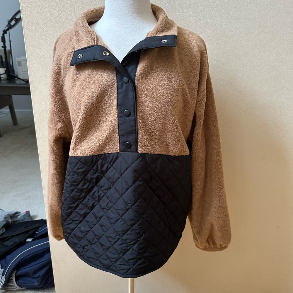 J. Crew Tan Fleece Pullover